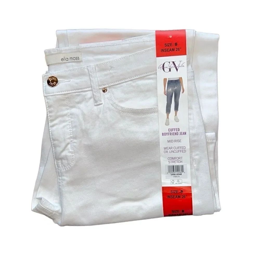 NEW Ella Moss White Boyfriend Jeans